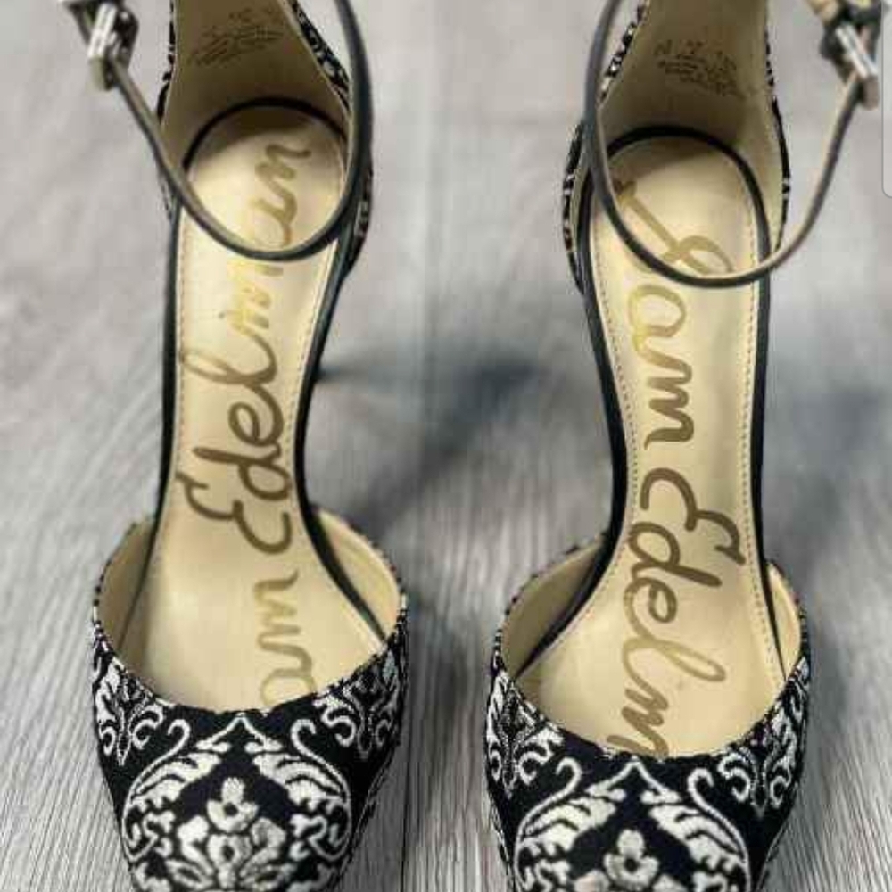 Sam Edelman Black and White Patterned Heels